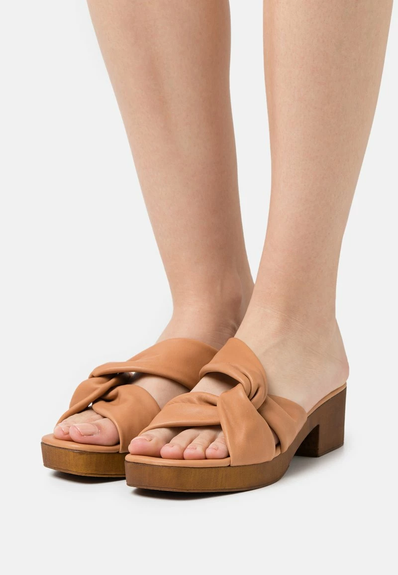 Anna Field LEATHER - Zuecos - Cognac, Mujer 3 Anna Field LEATHER - Zuecos - Cognac, Mujer