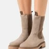 Anna Field LEATHER - Botines - Beige, Mujer