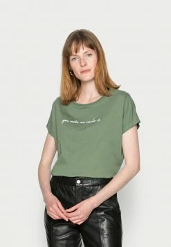 Anna Field FRANCESCA - Camiseta Estampada - Green, Mujer