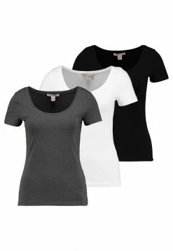 Anna Field 3 PACK - Camiseta Básica - White/black/dark Grey, Mujer -Anna Field Ventas 2022 bb08976caaf640e78f849b1b6087903f