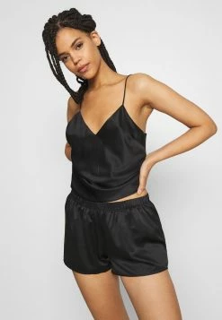 Anna Field SIMPLE SATIN SHORT SET - Pijama - Black, Mujer -Anna Field Ventas 2022 bf9abd9ea6a24dcb9383c9f8cd7f5605