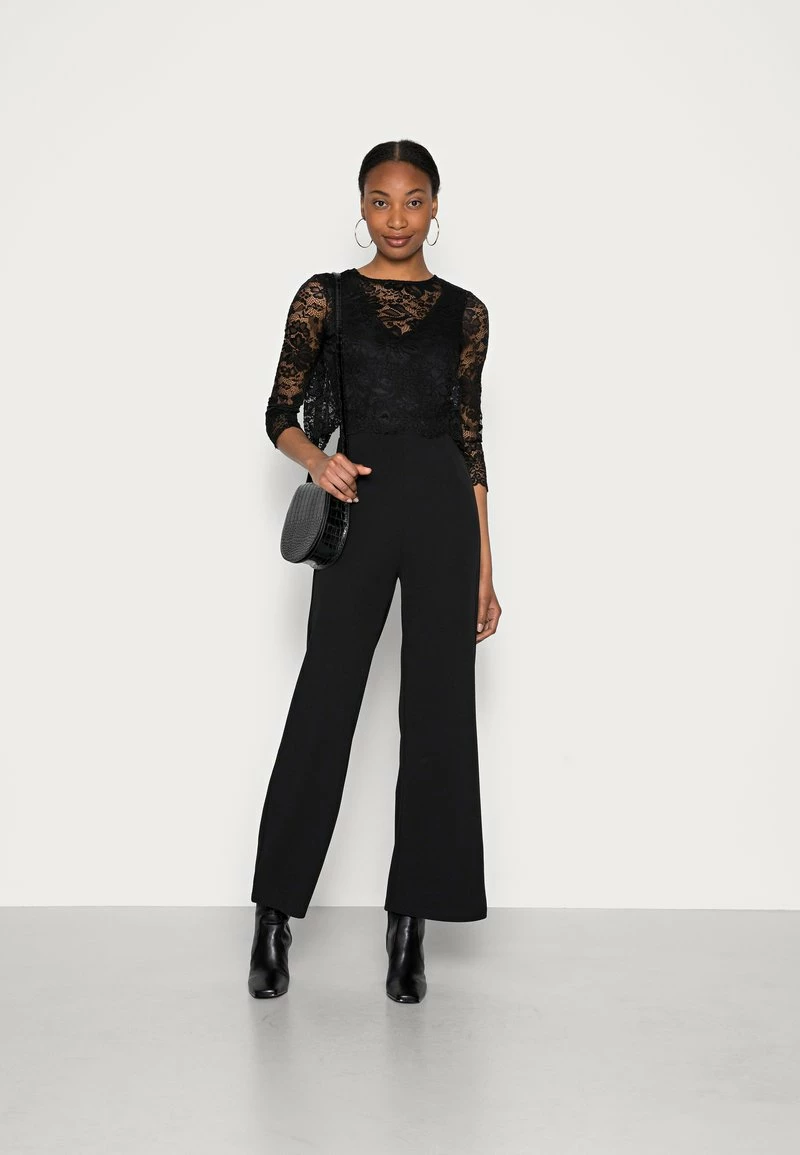 Anna Field Occasion SET - Detacheable Lace Top With V Neck Sleeveless Jumpsuit - Mono - Black, Mujer 4 Anna Field Occasion SET - Detacheable Lace Top With V Neck Sleeveless Jumpsuit - Mono - Black, Mujer - Imagen 2
