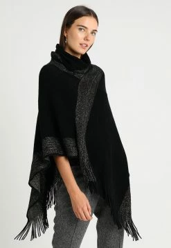 Anna Field Poncho - Black/gold, Mujer