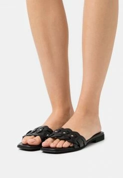 Anna Field LEATHER - Sandalias Planas - Black, Mujer