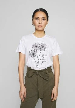Anna Field Camiseta Estampada - White, Mujer