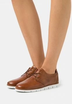 Anna Field LEATHER - Zapatos Con Cordones - Cognac, Mujer