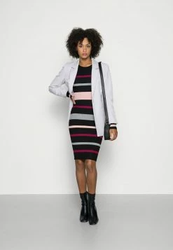 Anna Field REGULAR FIT STRIPES DRESS - Vestido De Punto - Black/red/pink, Mujer -Anna Field Ventas 2022 d0dff9a257984177be717d5c5eebe21a