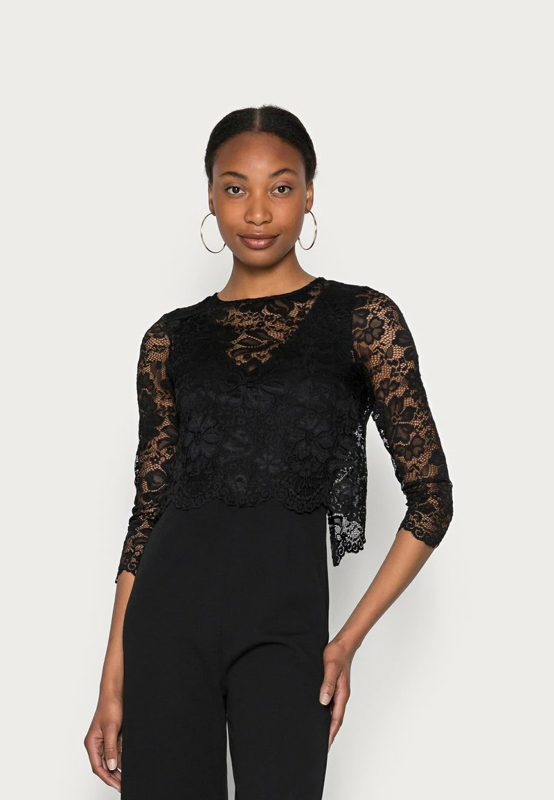 Anna Field Occasion SET - Detacheable Lace Top With V Neck Sleeveless Jumpsuit - Mono - Black, Mujer 3 Anna Field Occasion SET - Detacheable Lace Top With V Neck Sleeveless Jumpsuit - Mono - Black, Mujer