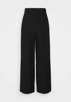 Anna Field Basic Wide Leg Pants - Pantalones - Black, Mujer