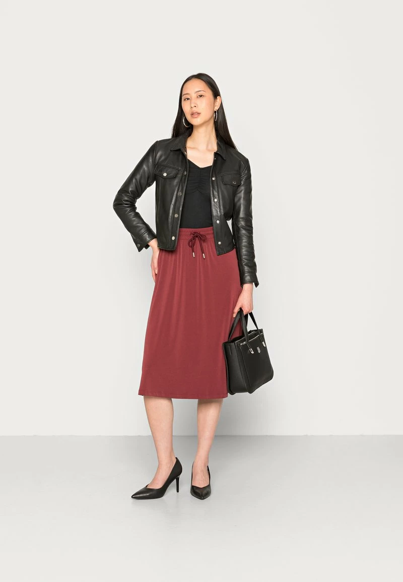 Anna Field Falda Plisada - Dark Red, Mujer 4 Anna Field Falda Plisada - Dark Red, Mujer - Imagen 2