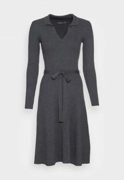Anna Field POLO MIDI DRESS - Vestido De Punto - Mottled Dark Grey, Mujer -Anna Field Ventas 2022 dd00fd1dfdb2428d8693d8c33342be4c