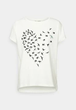 Anna Field MANDALA BIRD HEART TEE - Camiseta Estampada - White, Mujer