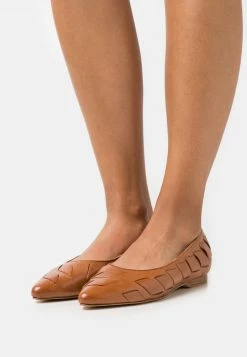 Anna Field LEATHER - Bailarinas - Cognac, Mujer