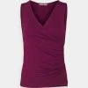 Anna Field Top - Dark Red, Mujer