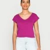Anna Field Camiseta Básica - Purple, Mujer