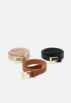Anna Field 3 PACK - Cinturón - Black/cognac/pink, Mujer