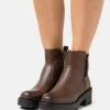 Anna Field COMFORT - Botines Con Plataforma - Dark Brown, Mujer