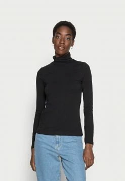 Anna Field BASIC ROLL NECK LONG SLEEVES TOP - Camiseta De Manga Larga - Black, Mujer