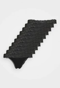 Anna Field 10PP COTTON AND LACE THONG - Tanga - Black, Mujer -Anna Field Ventas 2022 ed6c1c5652854371aba3d0f352b6d834