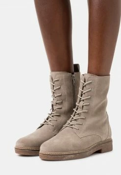 Anna Field LEATHER - Botines Con Cordones - Taupe, Mujer