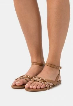 Anna Field LEATHER - Sandalias De Dedo - Cognac, Mujer